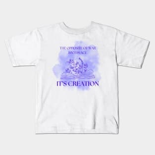 Uplift Collection - War/Peace/Creation (Purple) Kids T-Shirt